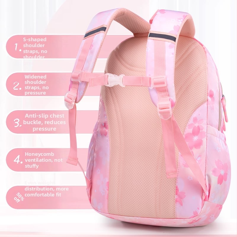 Culomi училищна раница за момичета – ABS материал, дишаща, ултра лека, функция за разширение, подплата от найлон