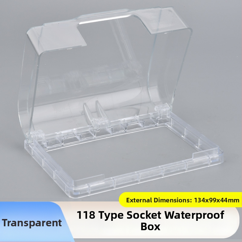 Κολλητό αδιάβροχο κουτί πρίζας τύου 118, ευρύχωρο διπλό υποδοχέα, προστατευτικό κάλυμμα ύψωσης για μπάνιο, έξυπνο WC