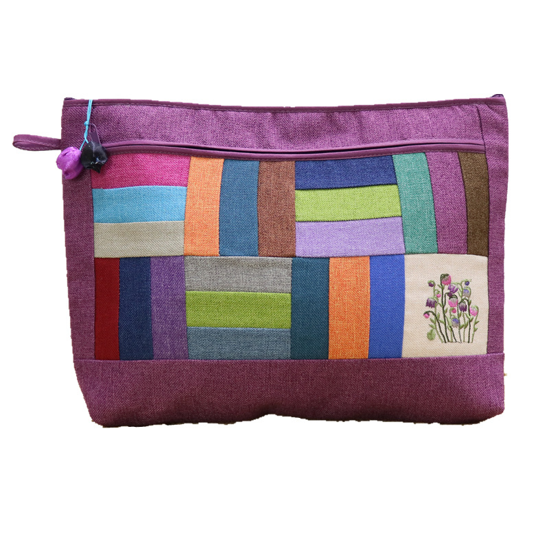 Tabletáska iPadhez – városi minimalist dizájn, pamut-len anyag, geometriai minta, 2025 tavasz, uniszex