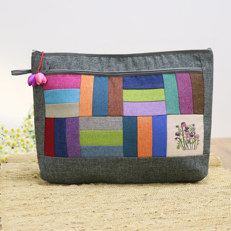 Tabletáska iPadhez – városi minimalist dizájn, pamut-len anyag, geometriai minta, 2025 tavasz, uniszex