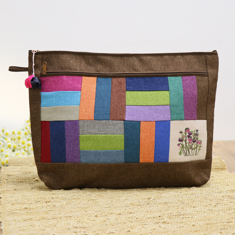 Tabletáska iPadhez – városi minimalist dizájn, pamut-len anyag, geometriai minta, 2025 tavasz, uniszex