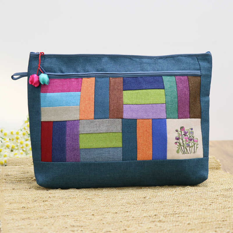 Tabletáska iPadhez – városi minimalist dizájn, pamut-len anyag, geometriai minta, 2025 tavasz, uniszex