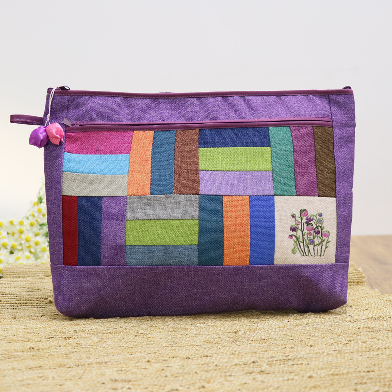 Tabletáska iPadhez – városi minimalist dizájn, pamut-len anyag, geometriai minta, 2025 tavasz, uniszex