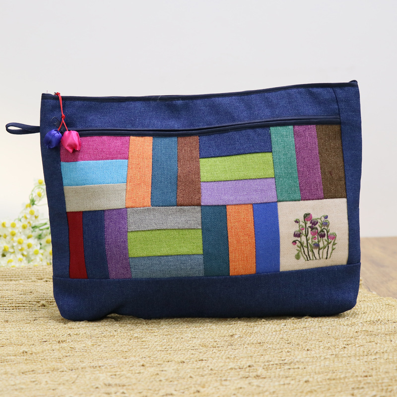 Tabletáska iPadhez – városi minimalist dizájn, pamut-len anyag, geometriai minta, 2025 tavasz, uniszex