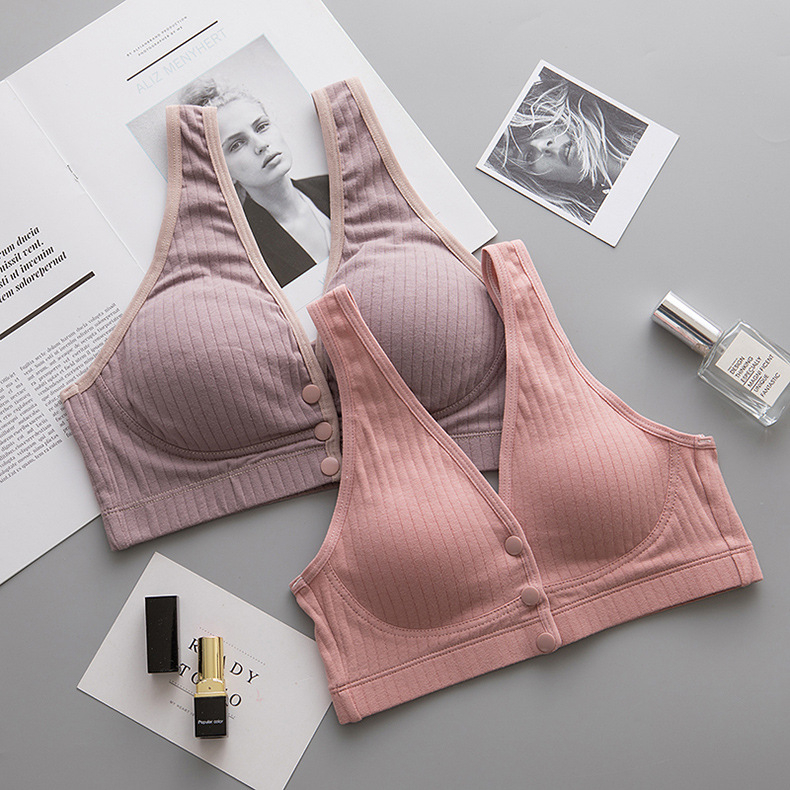 Θηλάζον Σουτιέν – Στυλ Βέστ, Push-Up, Βαμβακερό (95%), Λεπτό Κύπελλο, Θηλασμός