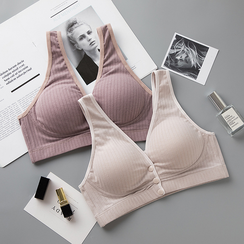 Θηλάζον Σουτιέν – Στυλ Βέστ, Push-Up, Βαμβακερό (95%), Λεπτό Κύπελλο, Θηλασμός