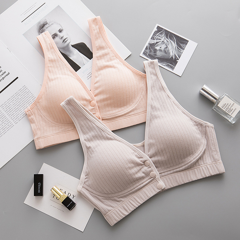 Θηλάζον Σουτιέν – Στυλ Βέστ, Push-Up, Βαμβακερό (95%), Λεπτό Κύπελλο, Θηλασμός