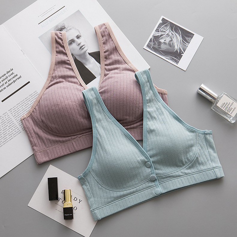 Θηλάζον Σουτιέν – Στυλ Βέστ, Push-Up, Βαμβακερό (95%), Λεπτό Κύπελλο, Θηλασμός