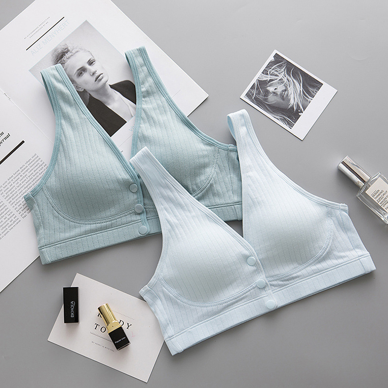 Θηλάζον Σουτιέν – Στυλ Βέστ, Push-Up, Βαμβακερό (95%), Λεπτό Κύπελλο, Θηλασμός