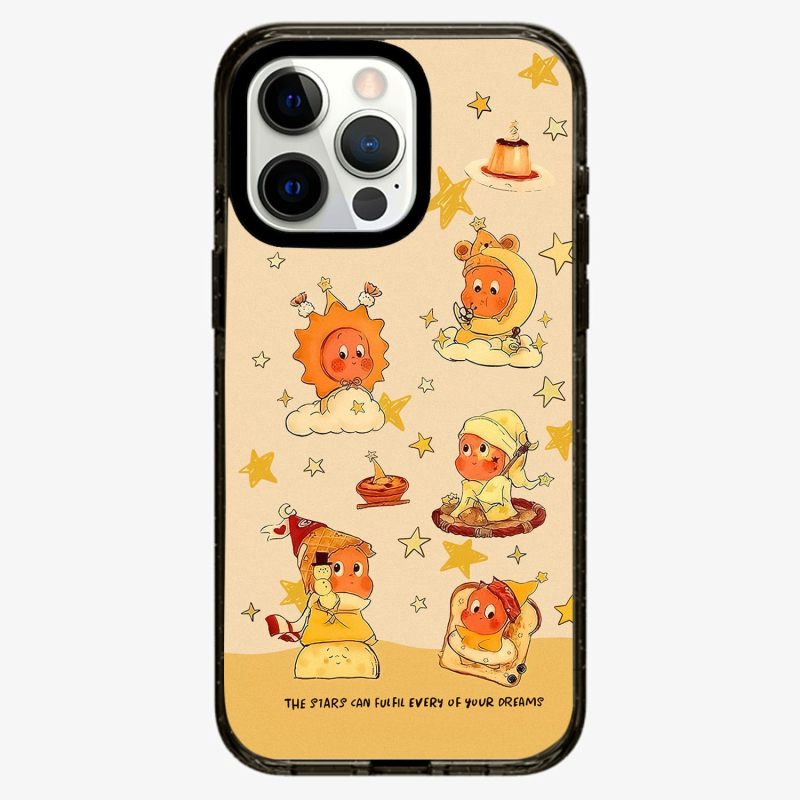 Husa pentru iPhone 12–14, temă stele, din acrilic, imprimare UV, magnetic, anti-cadere, personalizabilă