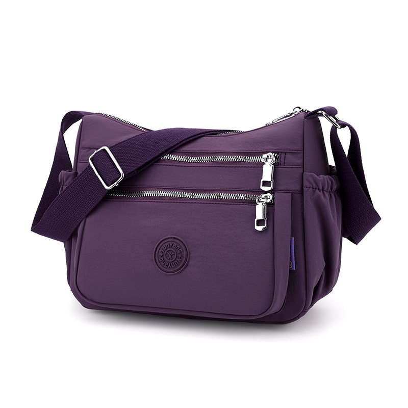 Crossbody torba preko ramena – najlon, velika veličina, horizontalni kvadratni oblik, zatvarač, unutarnja džep sa zatvaračem i džep za mobitel – Yunyang
