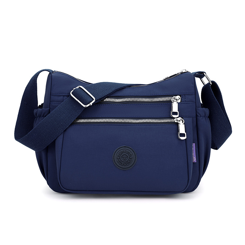 Crossbody torba preko ramena – najlon, velika veličina, horizontalni kvadratni oblik, zatvarač, unutarnja džep sa zatvaračem i džep za mobitel – Yunyang