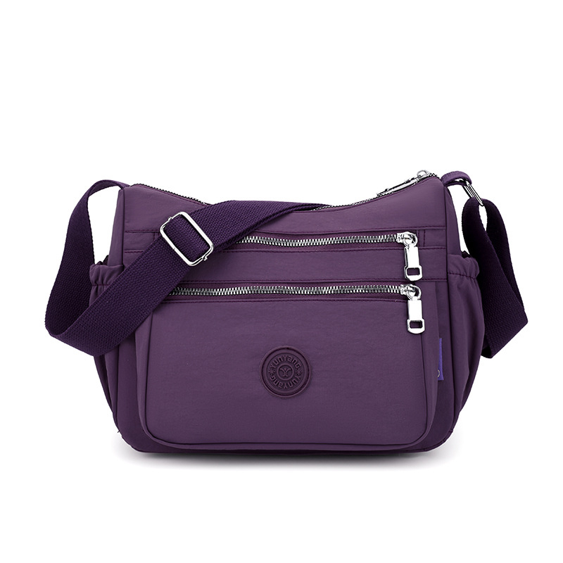 Crossbody torba preko ramena – najlon, velika veličina, horizontalni kvadratni oblik, zatvarač, unutarnja džep sa zatvaračem i džep za mobitel – Yunyang