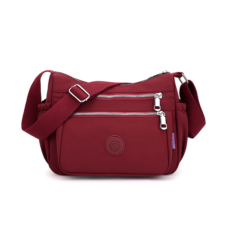 Crossbody torba preko ramena – najlon, velika veličina, horizontalni kvadratni oblik, zatvarač, unutarnja džep sa zatvaračem i džep za mobitel – Yunyang