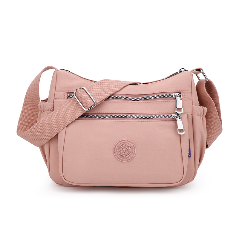 Crossbody torba preko ramena – najlon, velika veličina, horizontalni kvadratni oblik, zatvarač, unutarnja džep sa zatvaračem i džep za mobitel – Yunyang