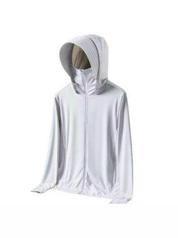 Îmbrăcăminte UV pentru femei din nailon Ice Silk - UPF50+, mâneci lungi, respirabilă, cu margine de pălărie, 80-90% nailon, <30% spandex, primăvara 2025