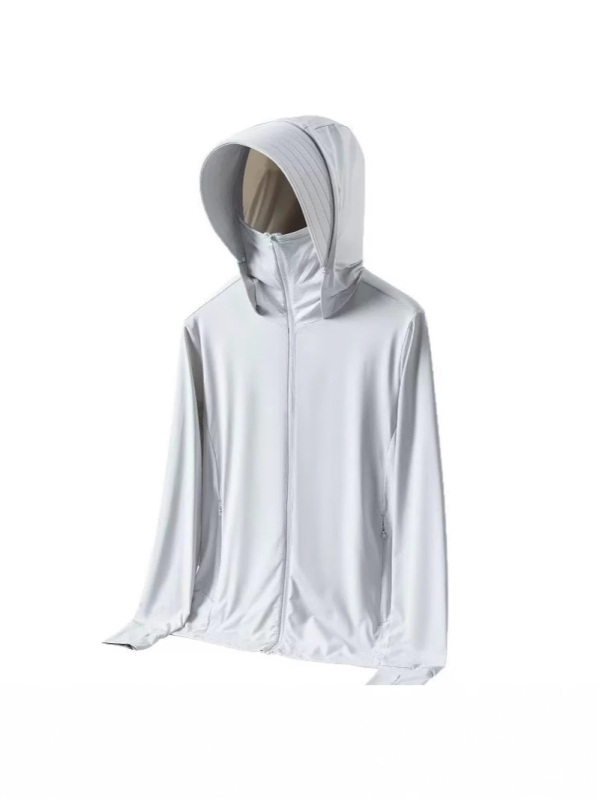 Îmbrăcăminte UV pentru femei din nailon Ice Silk - UPF50+, mâneci lungi, respirabilă, cu margine de pălărie, 80-90% nailon, <30% spandex, primăvara 2025