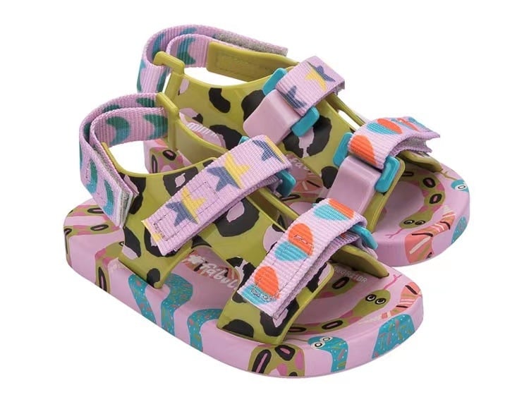 Gyerekeknek Velcro-záras strandcipő PVC felsőrész és PVC talp, 1-12 éves korosztály