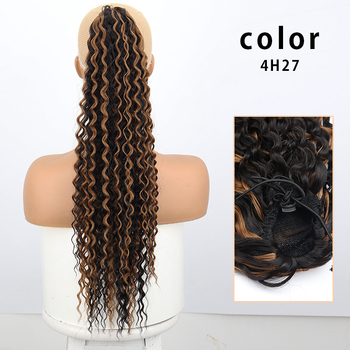 Ponytail perika s vodnim valovima i kovrčama, vlakna otporna na visoke temperature, model PT120, mehanička izrada