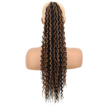 Ponytail perika s vodnim valovima i kovrčama, vlakna otporna na visoke temperature, model PT120, mehanička izrada