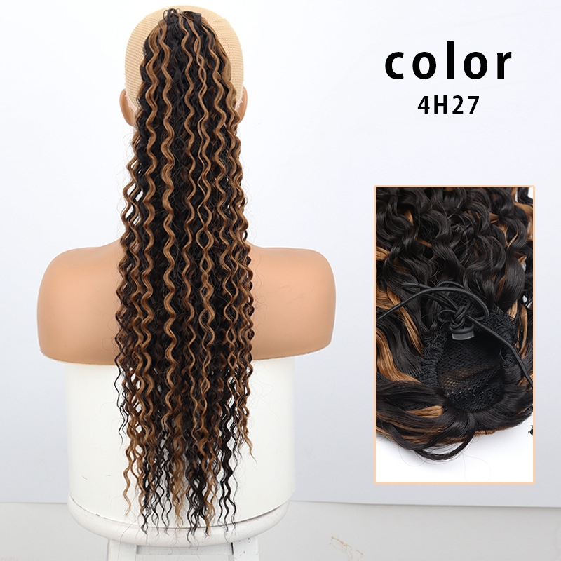 Ponytail perika s vodnim valovima i kovrčama, vlakna otporna na visoke temperature, model PT120, mehanička izrada