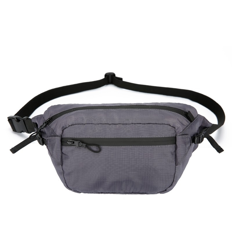 Férfi deréktáska, összecsukható szabadtéri használatra, nylon, vízálló, ultra könnyű, lopás elleni, bővíthető