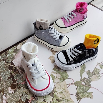 Παιδικά παπούτσια από καμβά με Velcro, εσωτερική σόλα από φυσικό δέρμα, άνετα sneakers για παιδιά 1-16 ετών