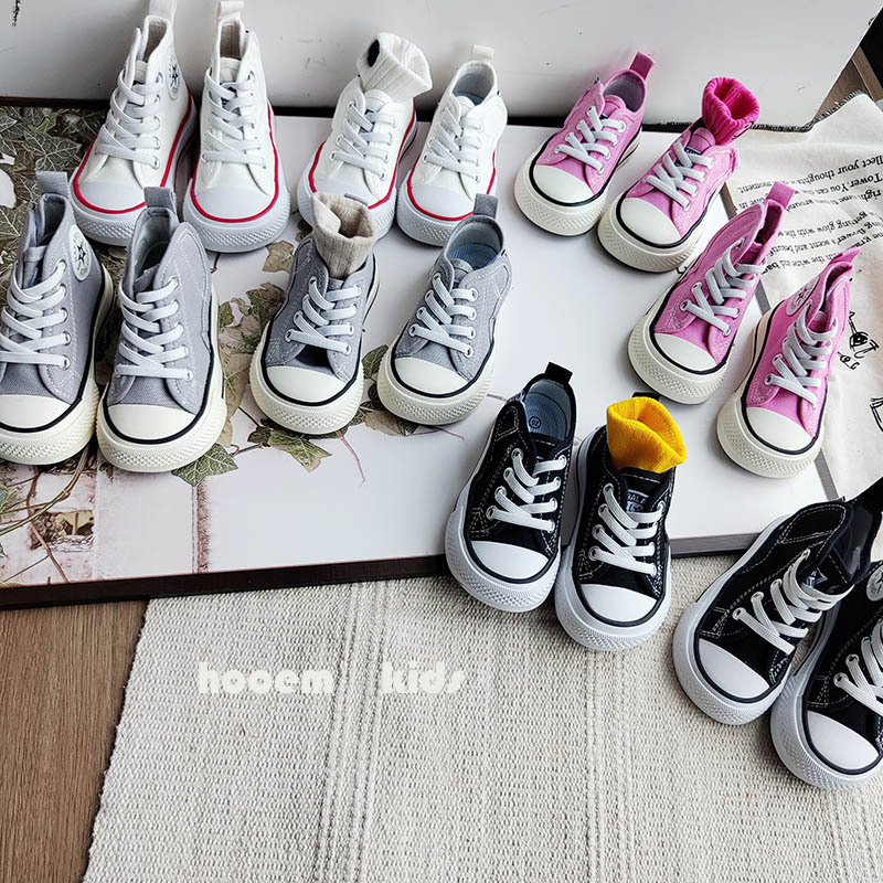 Παιδικά παπούτσια από καμβά με Velcro, εσωτερική σόλα από φυσικό δέρμα, άνετα sneakers για παιδιά 1-16 ετών
