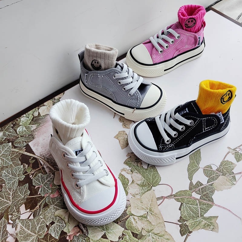 Παιδικά παπούτσια από καμβά με Velcro, εσωτερική σόλα από φυσικό δέρμα, άνετα sneakers για παιδιά 1-16 ετών