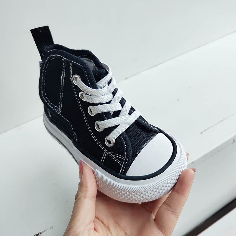 Παιδικά παπούτσια από καμβά με Velcro, εσωτερική σόλα από φυσικό δέρμα, άνετα sneakers για παιδιά 1-16 ετών