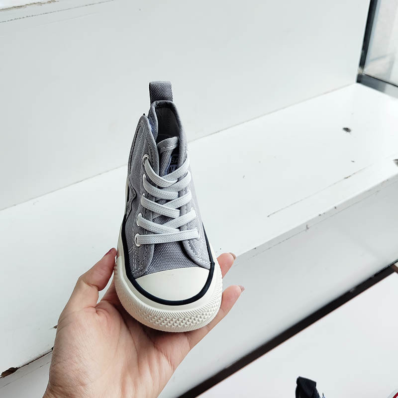 Παιδικά παπούτσια από καμβά με Velcro, εσωτερική σόλα από φυσικό δέρμα, άνετα sneakers για παιδιά 1-16 ετών