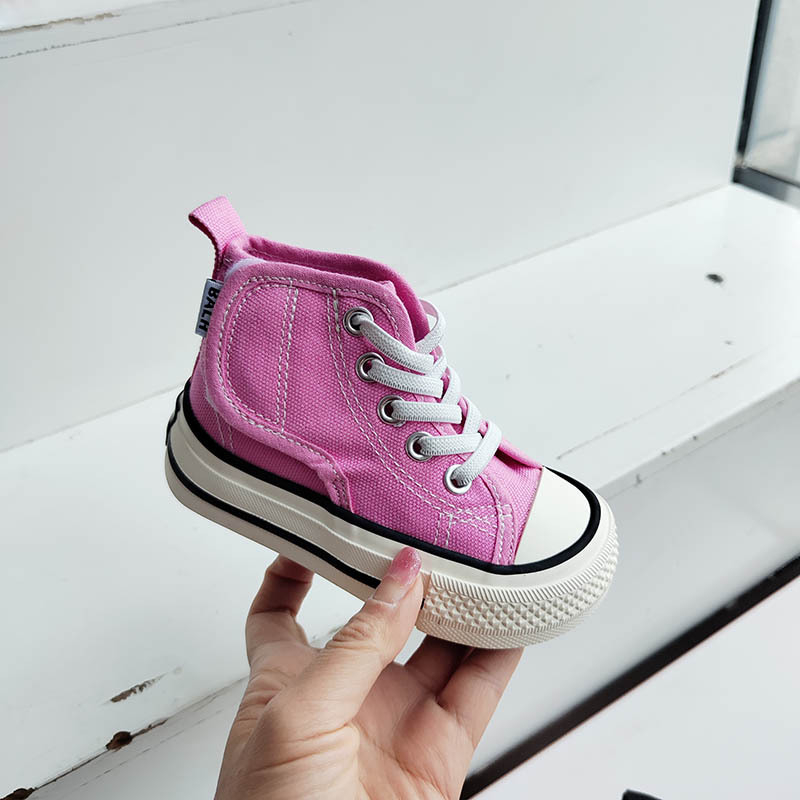 Παιδικά παπούτσια από καμβά με Velcro, εσωτερική σόλα από φυσικό δέρμα, άνετα sneakers για παιδιά 1-16 ετών