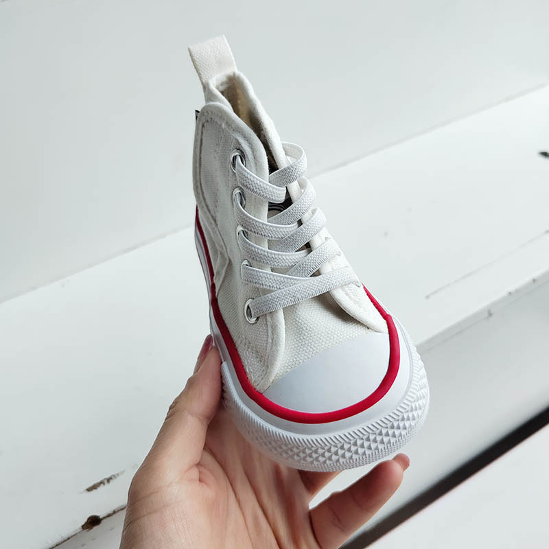 Παιδικά παπούτσια από καμβά με Velcro, εσωτερική σόλα από φυσικό δέρμα, άνετα sneakers για παιδιά 1-16 ετών