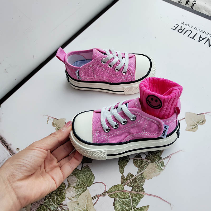 Παιδικά παπούτσια από καμβά με Velcro, εσωτερική σόλα από φυσικό δέρμα, άνετα sneakers για παιδιά 1-16 ετών