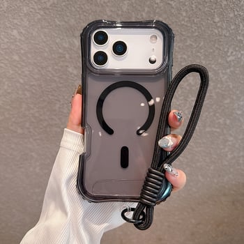 Ochranný kryt pre iPhone 16 Pro Max — TPU+PC, Vstrekovanie plastu, Odolný voči pádom, Magnetické uchytenie, Proti otlačkom prstov