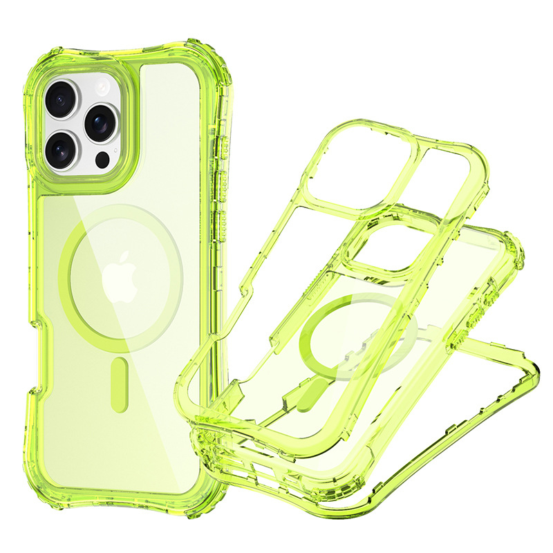 Ochranný kryt pre iPhone 16 Pro Max — TPU+PC, Vstrekovanie plastu, Odolný voči pádom, Magnetické uchytenie, Proti otlačkom prstov