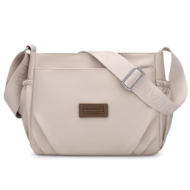 Ženska crossbody torba – najlon, gradski minimalistički stil, horizontalni kvadratni oblik, zatvarač, unutarnja džep s džepom na zip