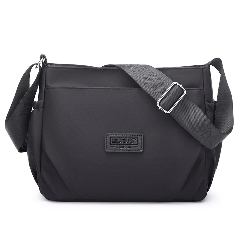 Ženska crossbody torba – najlon, gradski minimalistički stil, horizontalni kvadratni oblik, zatvarač, unutarnja džep s džepom na zip