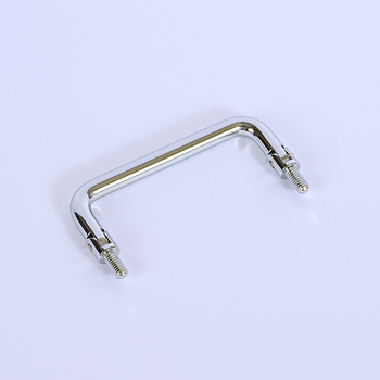 Дръжка за кутия за инструменти и шкаф за файлове – твърда сгъваема с вътрешна резба, карбонова стомана, хромирано покритие, монтаж върху врата на шкаф, форма: пръчка