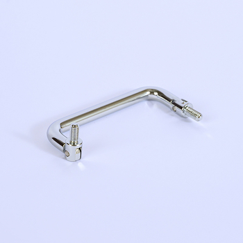 Дръжка за кутия за инструменти и шкаф за файлове – твърда сгъваема с вътрешна резба, карбонова стомана, хромирано покритие, монтаж върху врата на шкаф, форма: пръчка