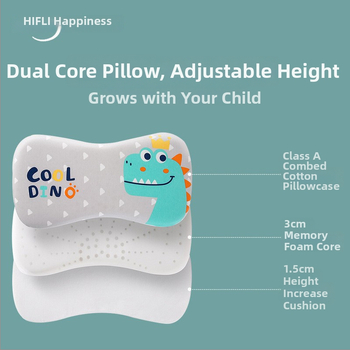 Бебешка възглавничка за шията, дишаща, стил карикатура, полиестерно влакно, подходяща за новородени (0–1 г.)