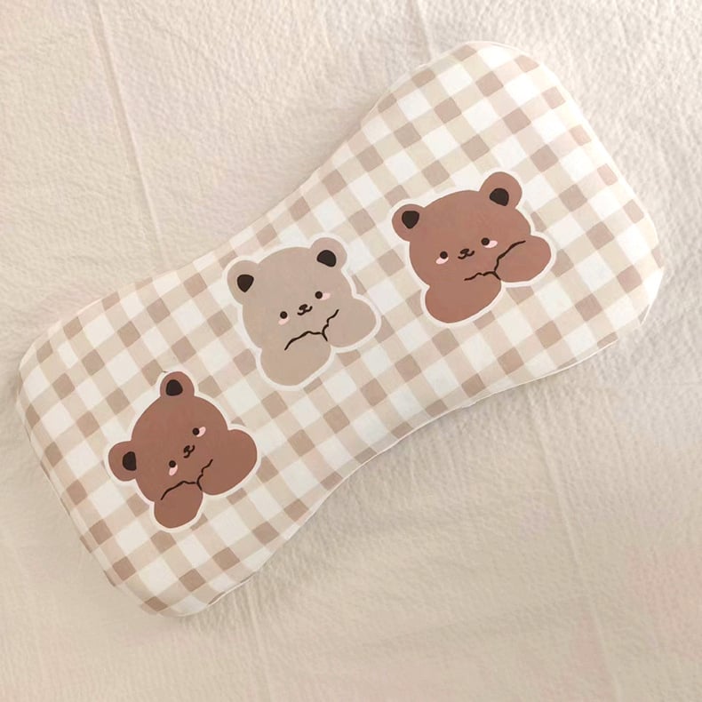 Бебешка възглавничка за шията, дишаща, стил карикатура, полиестерно влакно, подходяща за новородени (0–1 г.)