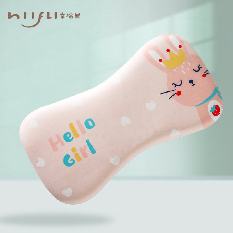 Бебешка възглавничка за шията, дишаща, стил карикатура, полиестерно влакно, подходяща за новородени (0–1 г.)