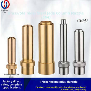 Fântână uscată pentru grădină din alamă și oțel inoxidabil, coloană Jade, pentru peisaj acvatic și iaz, pulverizator cu gaură unică