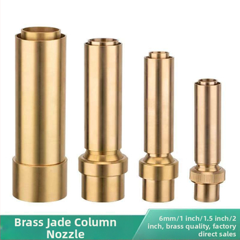 Fântână uscată pentru grădină din alamă și oțel inoxidabil, coloană Jade, pentru peisaj acvatic și iaz, pulverizator cu gaură unică