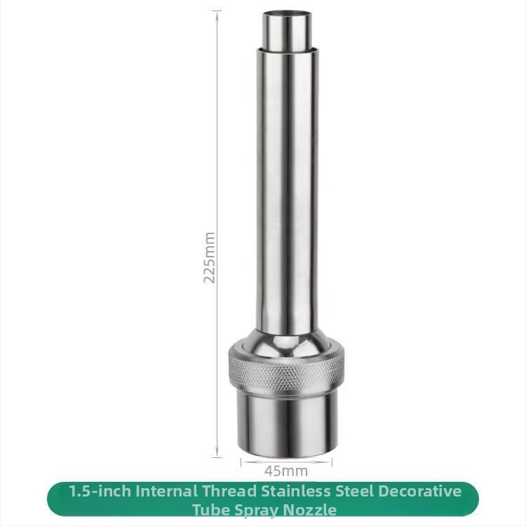 Fântână uscată pentru grădină din alamă și oțel inoxidabil, coloană Jade, pentru peisaj acvatic și iaz, pulverizator cu gaură unică