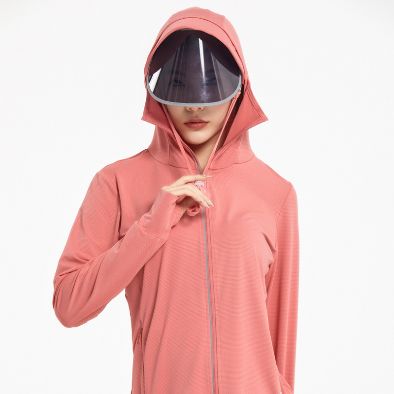 Bunda s UV ochranou a kapucňou, Spandex látka, SPF50+, GC-LB-2399