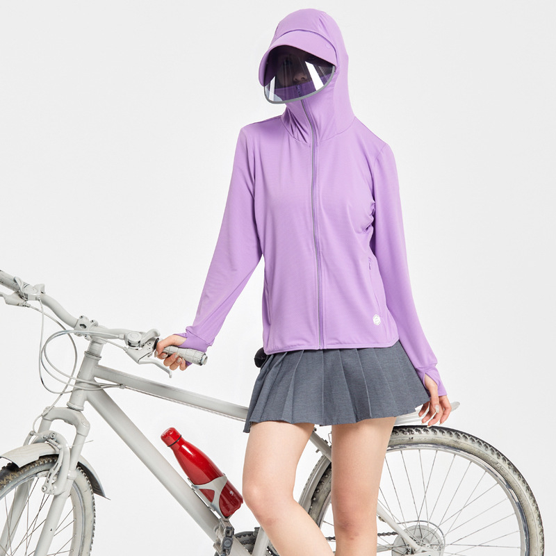 Bunda s UV ochranou a kapucňou, Spandex látka, SPF50+, GC-LB-2399