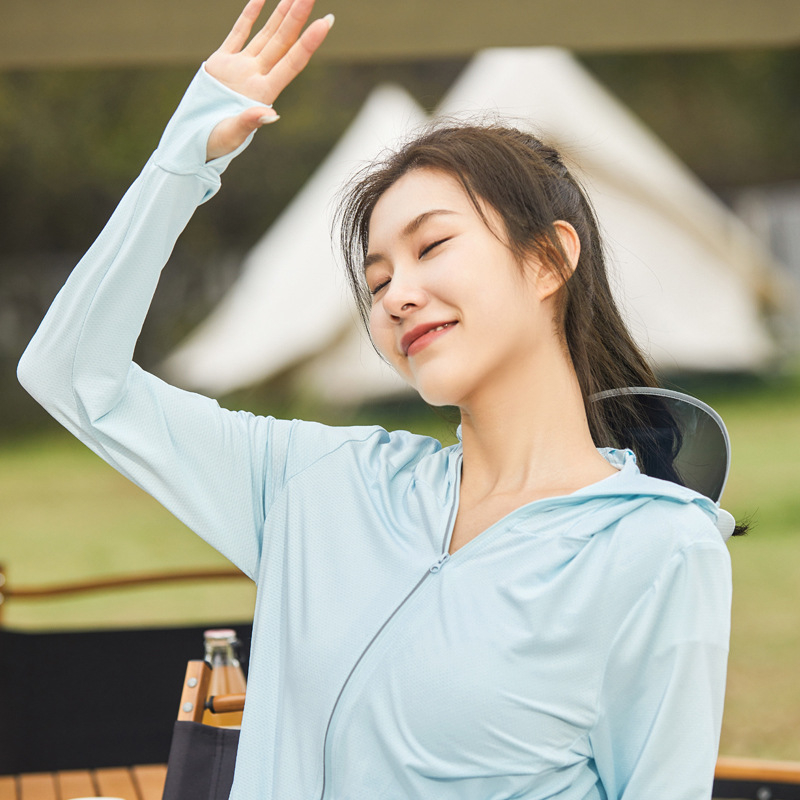 Bunda s UV ochranou a kapucňou, Spandex látka, SPF50+, GC-LB-2399