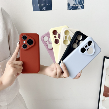 Huawei P80 Pro/Pro+ кейс от течен силикон, пълно покритие с прецизни отвори, инжекционно формован